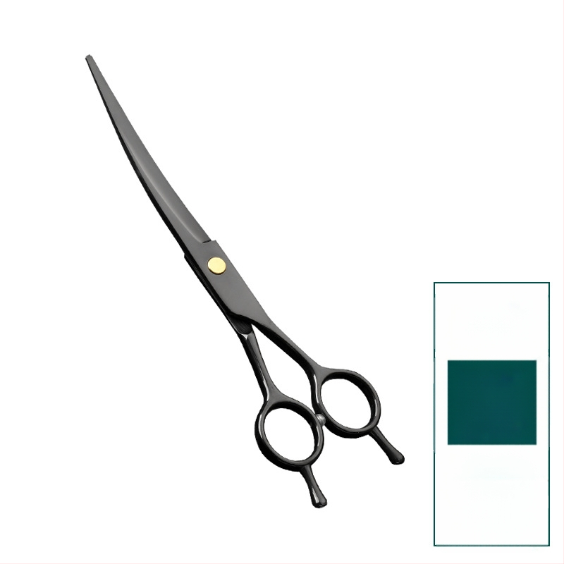 Foarfecă de îngrijire pentru animale de companie – foarfeci curbate pentru păr de câine, oțel inoxidabil 4Cr, Sillyfu