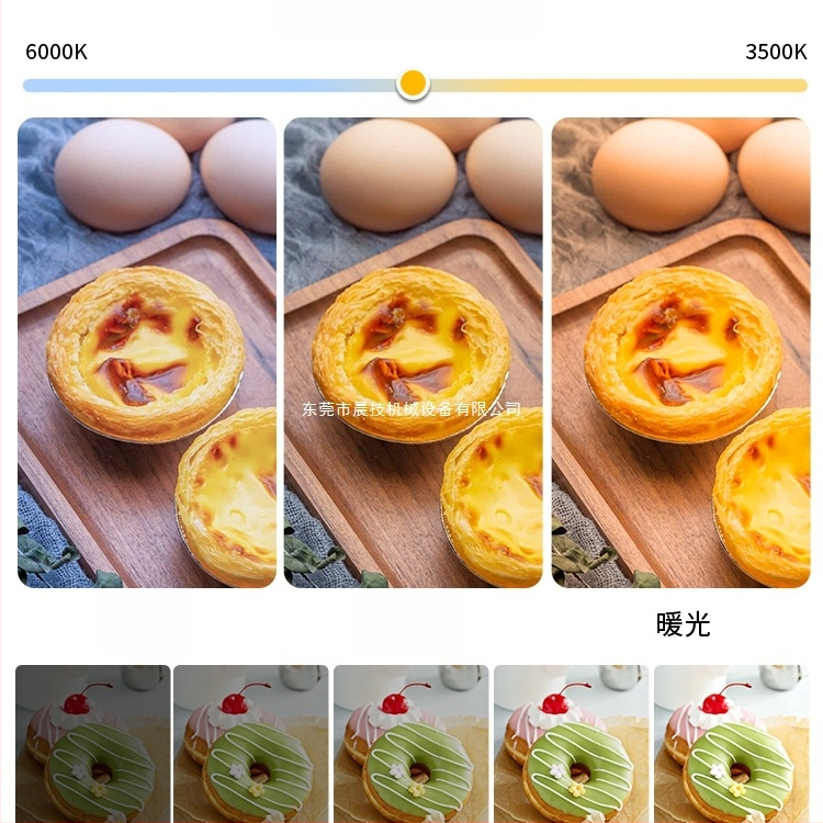 Food tablet light - iluminare desktop LED pentru fotografierea mâncării, fibră de carbon, compatibilitate universală