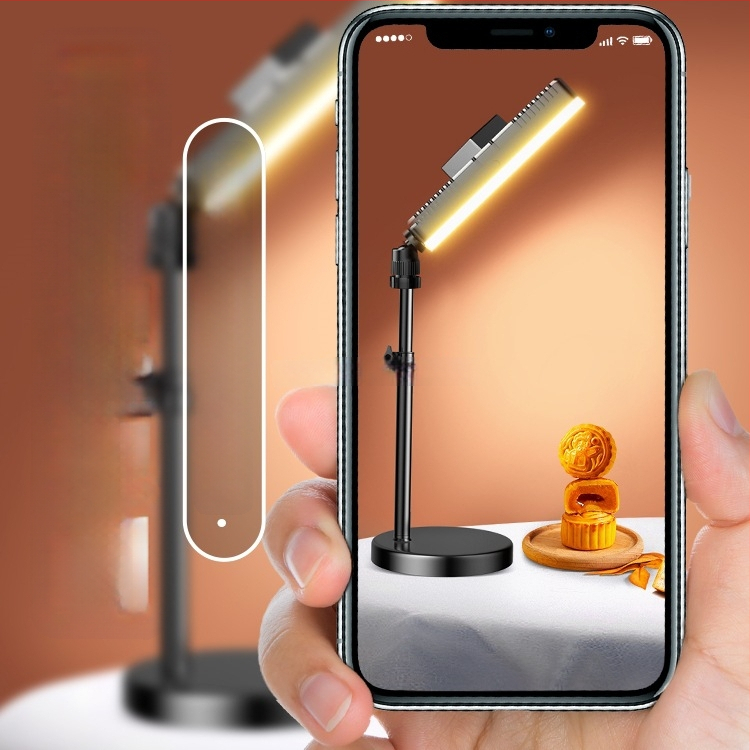 Food tablet light - iluminare desktop LED pentru fotografierea mâncării, fibră de carbon, compatibilitate universală