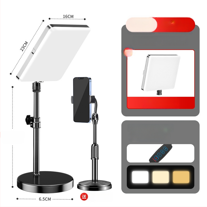 Food tablet light - iluminare desktop LED pentru fotografierea mâncării, fibră de carbon, compatibilitate universală
