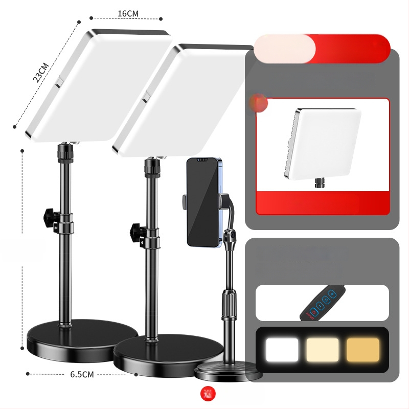 Food tablet light - iluminare desktop LED pentru fotografierea mâncării, fibră de carbon, compatibilitate universală