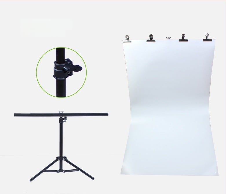 Panorámás fotózási állvány – Anyagok: műanyag és alumínium ötvözet, Teherbírás 3 kg, Csőátmérő 22/19/16 mm, Súly 2 kg