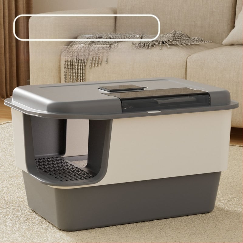 Κουτί άμμου γάτας, πλήρως κλειστό, απομονώνει οσμές, αντιπιτσιλιστικό, τύπος διαδρόμου, PP υλικό