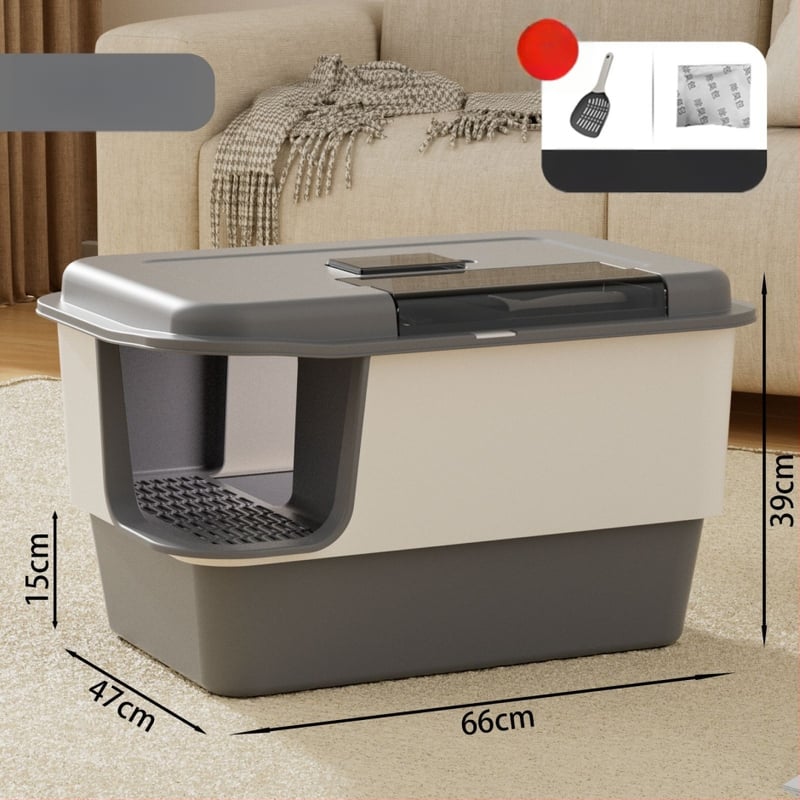 Κουτί άμμου γάτας, πλήρως κλειστό, απομονώνει οσμές, αντιπιτσιλιστικό, τύπος διαδρόμου, PP υλικό