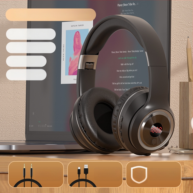 Juhtmevaba peakomplekt Bluetoothiga, 3,5 mm pistik, sisseehitatud mikrofon, OEM töötlemine, trükitud logo