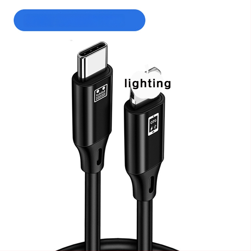 Καλώδιο ήχου OTG με πολλαπλούς διασύνδεσμους, 1–2 διακλαδώσεις, συμβατό με Apple Type-C, επεκτειόμενος μεταφορέας, διασυνδέσεις Lightning/OTG/Micro USB/Type-C, μέγιστη ισχύς εξόδου 10, υλικό: ύφανση