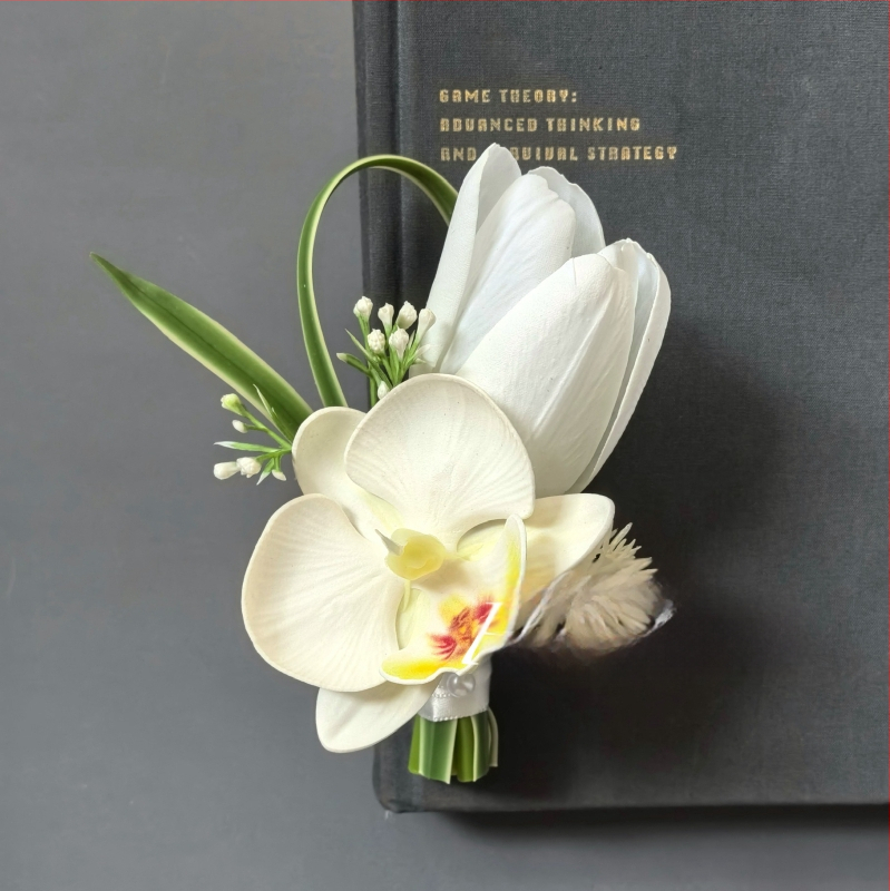 Vestuvių corsage rinkinys iš dirbtinių gėlių nuotakai, jaunikiui, liudininkams ir kitoms – vestuvinių nuotraukų rekvizitas (Prekės ženklas: Kitas; Medžiaga: Kitas; Nustatymas nėra; Logotipo spausdinimas neįmanomas)