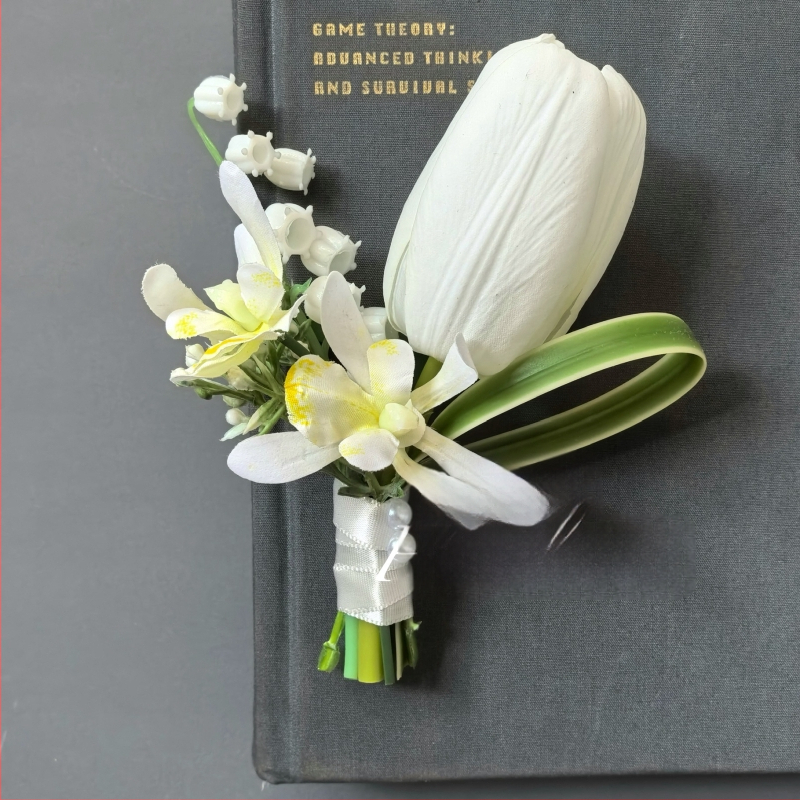 Vestuvių corsage rinkinys iš dirbtinių gėlių nuotakai, jaunikiui, liudininkams ir kitoms – vestuvinių nuotraukų rekvizitas (Prekės ženklas: Kitas; Medžiaga: Kitas; Nustatymas nėra; Logotipo spausdinimas neįmanomas)