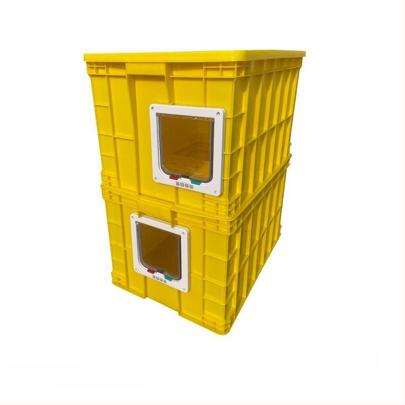 Κάδος άμμου γάτας διπλού επιπέδου, αναδιπλόμενος, PVC, ανοιχτής κορυφής, αντιοσμικός