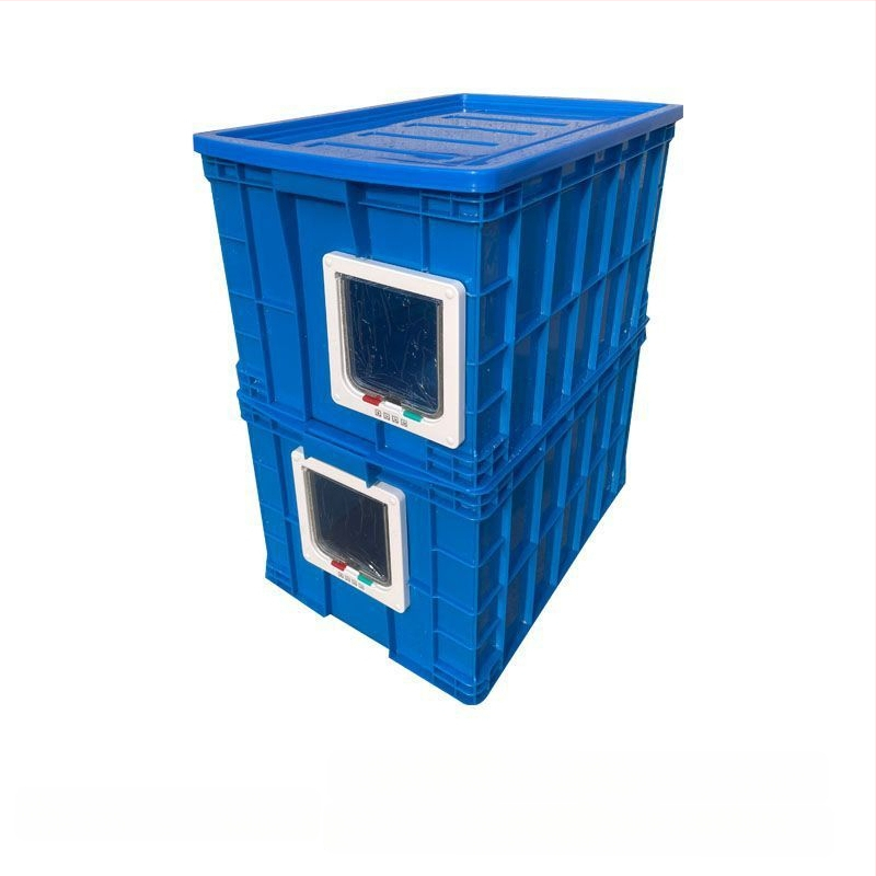 Κάδος άμμου γάτας διπλού επιπέδου, αναδιπλόμενος, PVC, ανοιχτής κορυφής, αντιοσμικός