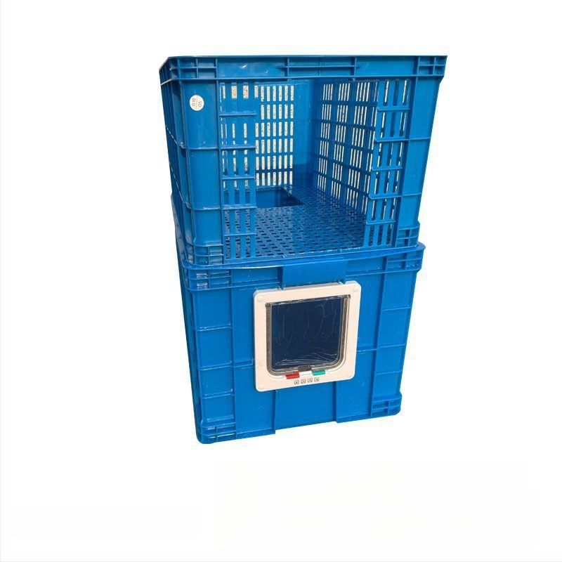 Κάδος άμμου γάτας διπλού επιπέδου, αναδιπλόμενος, PVC, ανοιχτής κορυφής, αντιοσμικός