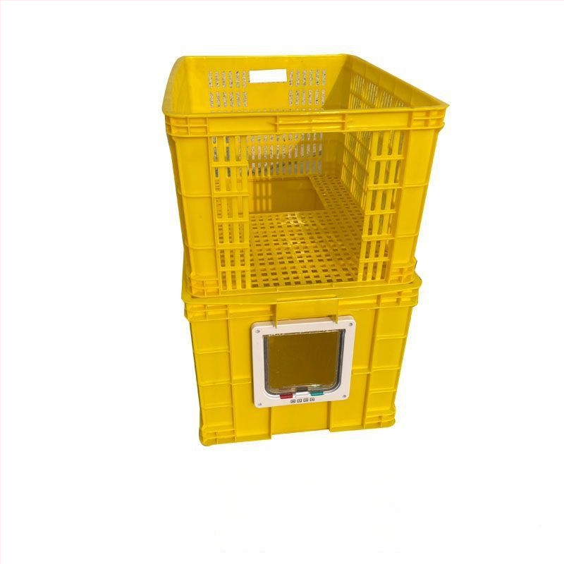 Κάδος άμμου γάτας διπλού επιπέδου, αναδιπλόμενος, PVC, ανοιχτής κορυφής, αντιοσμικός