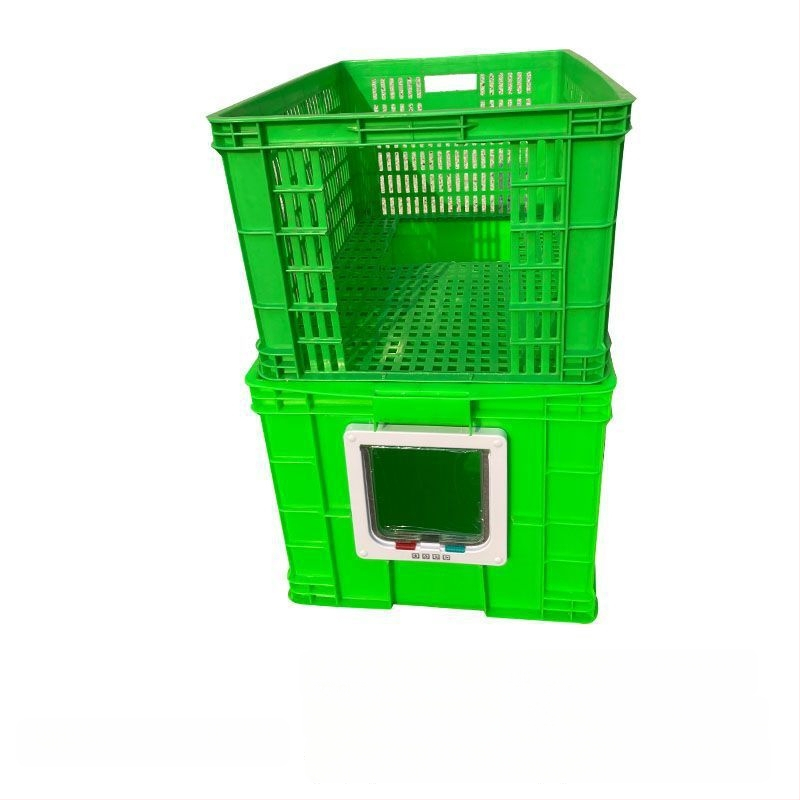 Κάδος άμμου γάτας διπλού επιπέδου, αναδιπλόμενος, PVC, ανοιχτής κορυφής, αντιοσμικός