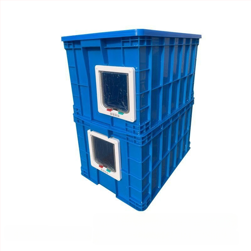 Κάδος άμμου γάτας διπλού επιπέδου, αναδιπλόμενος, PVC, ανοιχτής κορυφής, αντιοσμικός