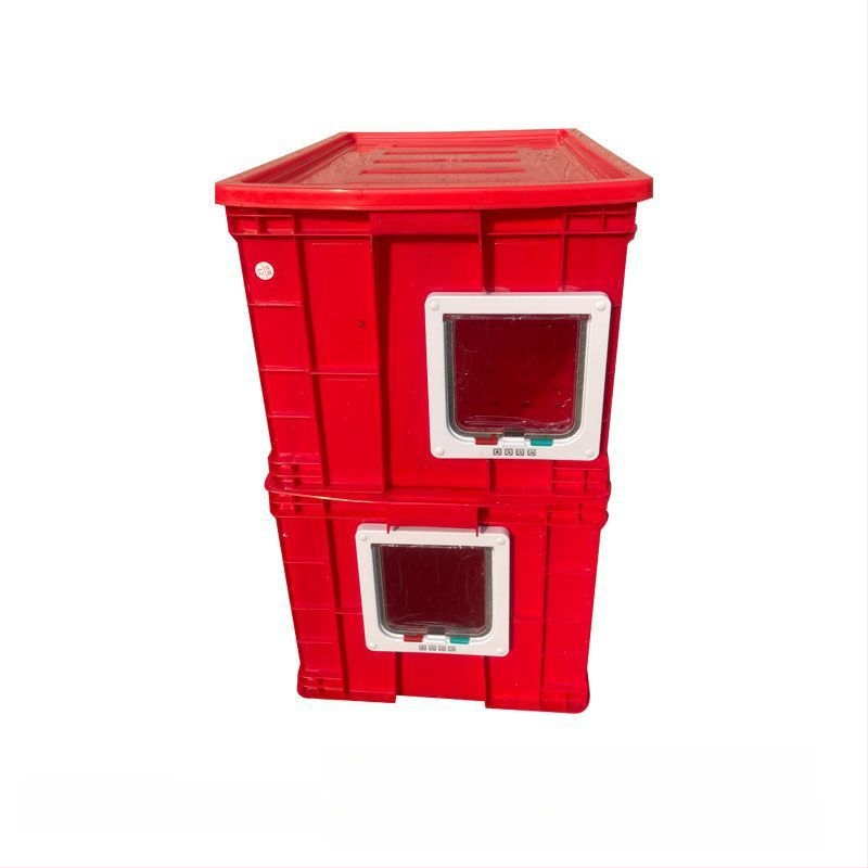 Κάδος άμμου γάτας διπλού επιπέδου, αναδιπλόμενος, PVC, ανοιχτής κορυφής, αντιοσμικός