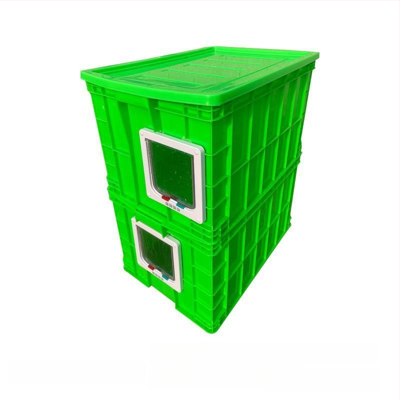 Κάδος άμμου γάτας διπλού επιπέδου, αναδιπλόμενος, PVC, ανοιχτής κορυφής, αντιοσμικός