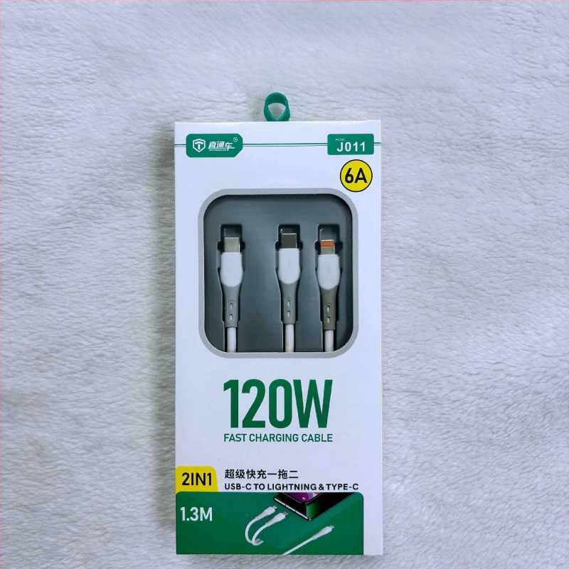 Καλώδιο δεδομένων με γρήγορη φόρτιση 120W – USB-C, Lightning, Micro USB, Through train, καλώδιο TPE