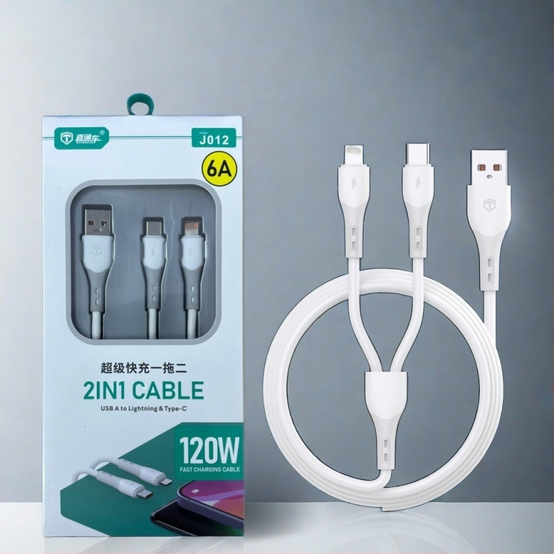 Καλώδιο δεδομένων με γρήγορη φόρτιση 120W – USB-C, Lightning, Micro USB, Through train, καλώδιο TPE