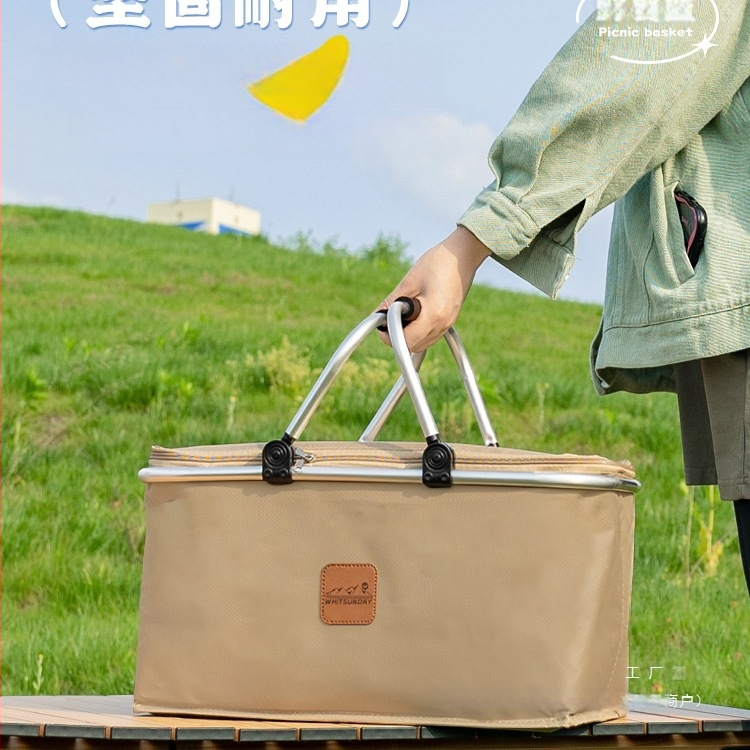 Geantă termoizolată pentru picnic, pentru livrări la pachet și camping - Capacitate mare, Material impermeabil, Utilizare generală