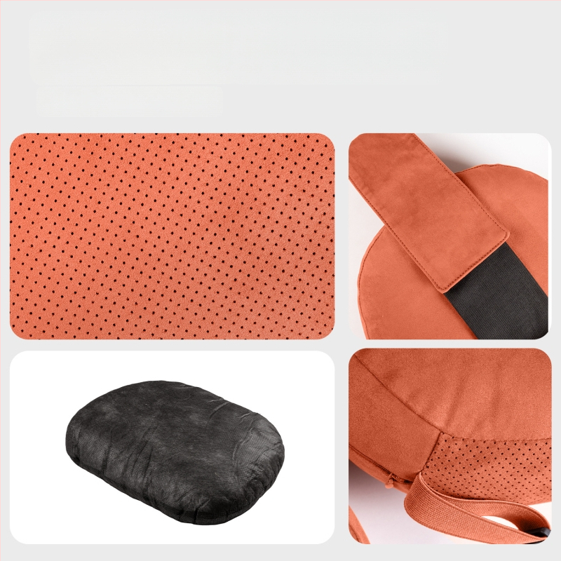 Автомобилен подглавник за шията с лумбална опора – универсален, еленска кожа, биокотон пълнител, за всички сезони, оригинален стил