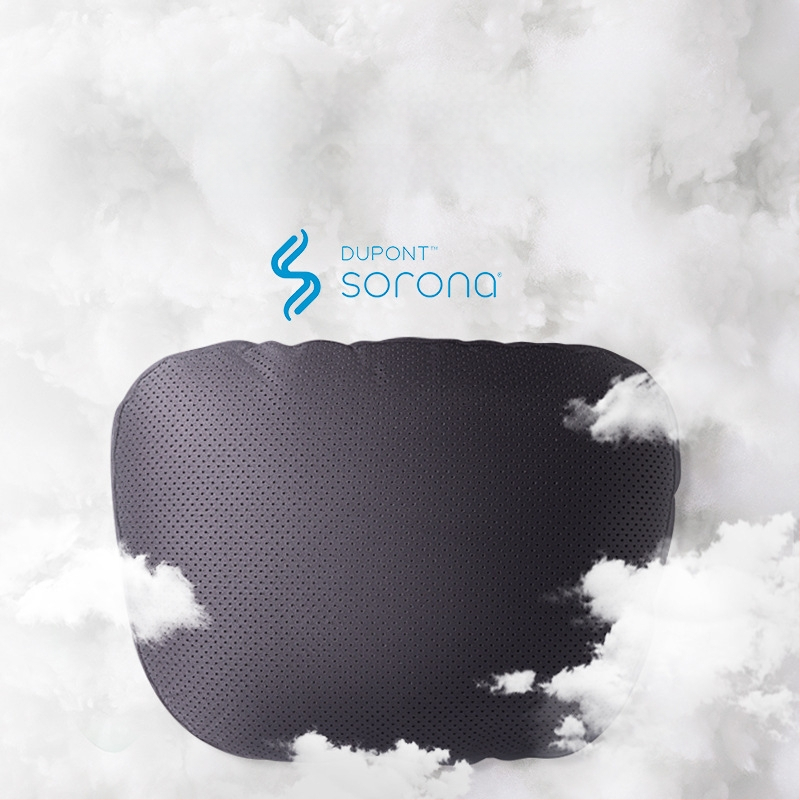 Автомобилен възглавник за глава с Dupont био-флийс пълнеж, велурено покритие, геометричен модел, лумбална опора, за всички сезони, прост стил