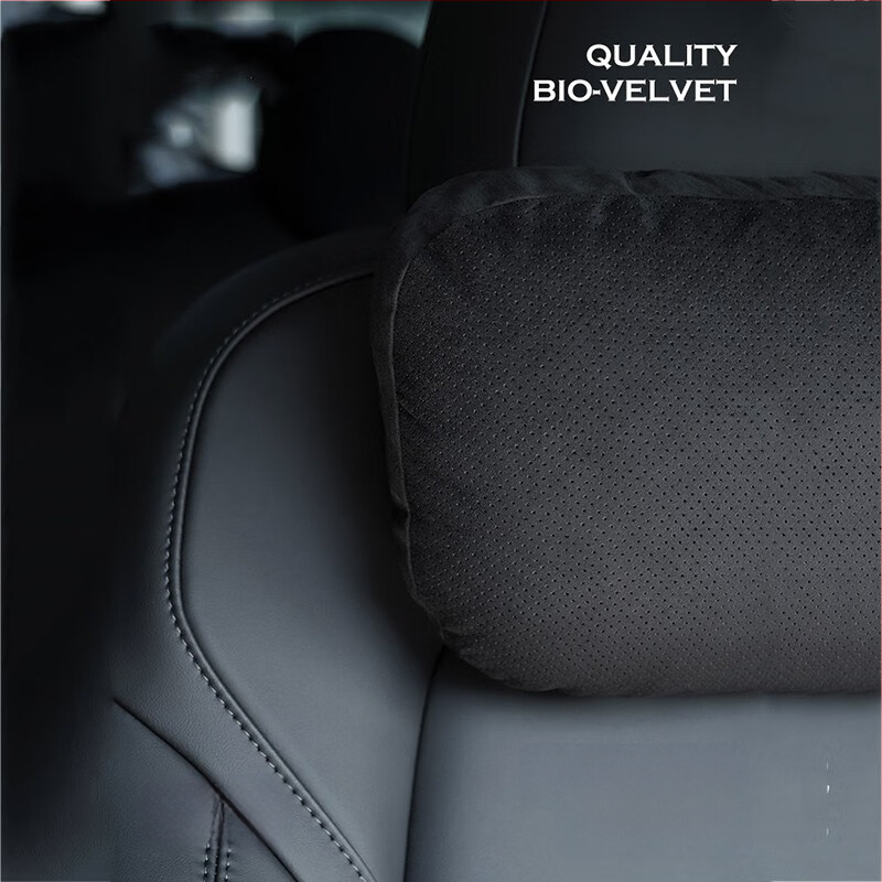 Автомобилен възглавник за глава с Dupont био-флийс пълнеж, велурено покритие, геометричен модел, лумбална опора, за всички сезони, прост стил