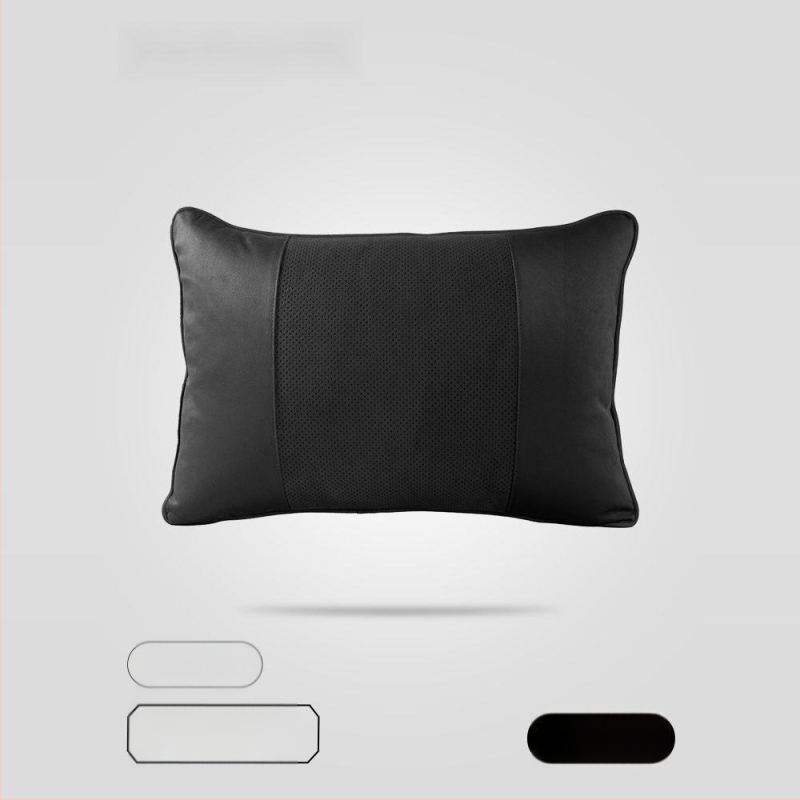 Автомобилен възглавник за глава с Dupont био-флийс пълнеж, велурено покритие, геометричен модел, лумбална опора, за всички сезони, прост стил