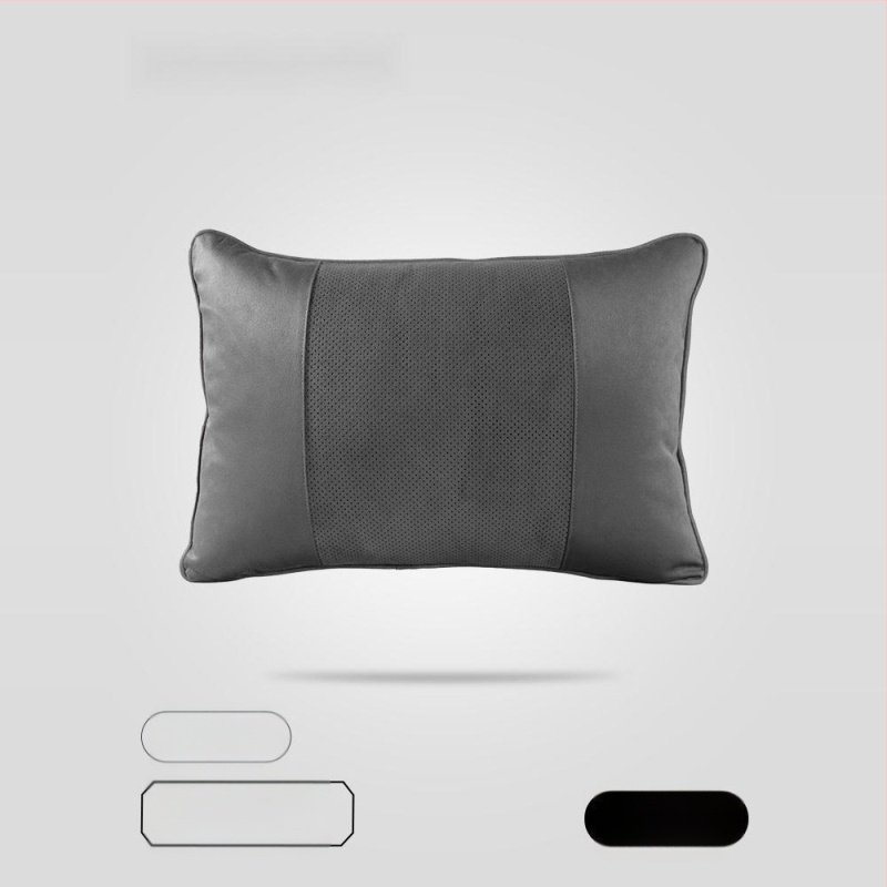 Автомобилен възглавник за глава с Dupont био-флийс пълнеж, велурено покритие, геометричен модел, лумбална опора, за всички сезони, прост стил