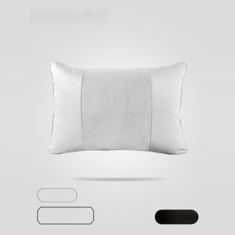 Автомобилен възглавник за глава с Dupont био-флийс пълнеж, велурено покритие, геометричен модел, лумбална опора, за всички сезони, прост стил