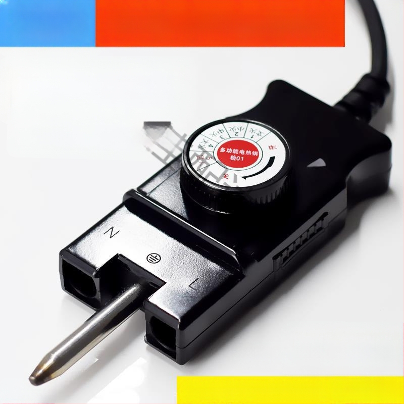 Koreai stílusú multifunkciós elektromos forró fazék, tápkábel hárompontos csatlakozóval, hőmérséklet-szabályozó kábel a fazékhoz és grill serpenyőhöz