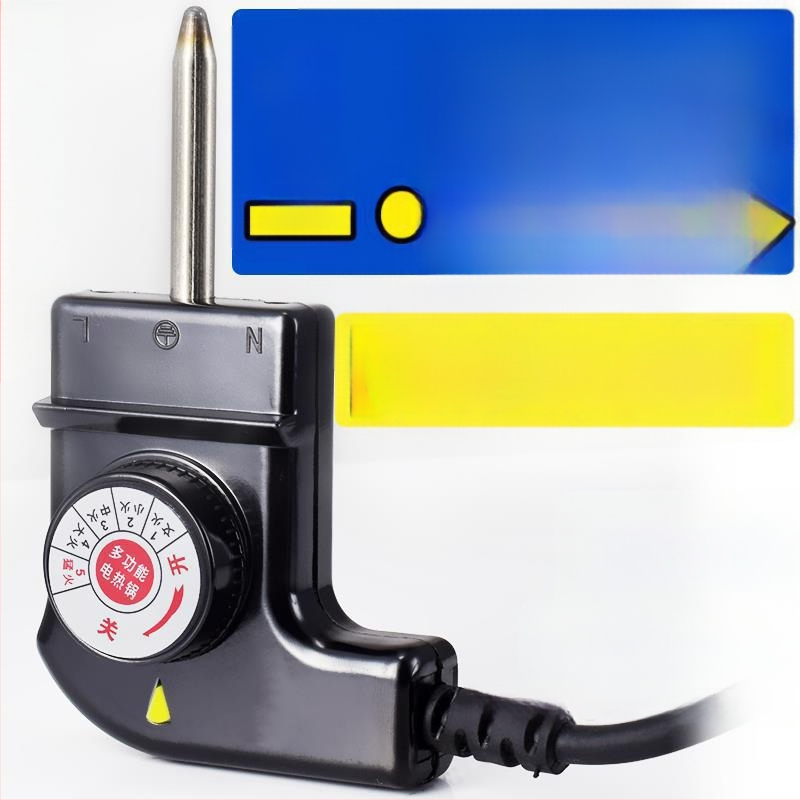 Koreai stílusú multifunkciós elektromos forró fazék, tápkábel hárompontos csatlakozóval, hőmérséklet-szabályozó kábel a fazékhoz és grill serpenyőhöz