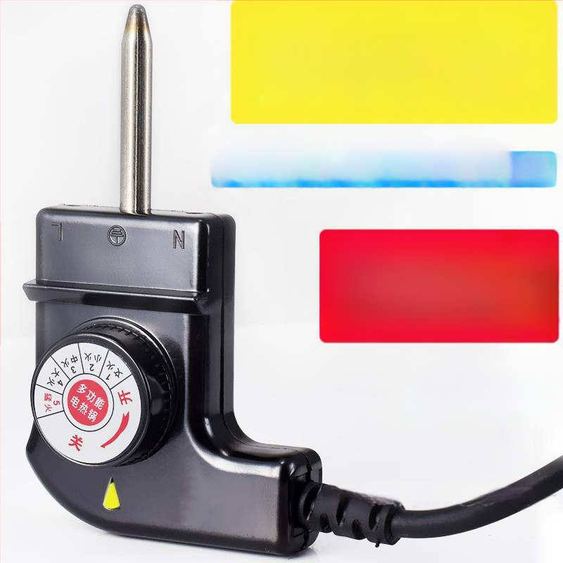 Koreai stílusú multifunkciós elektromos forró fazék, tápkábel hárompontos csatlakozóval, hőmérséklet-szabályozó kábel a fazékhoz és grill serpenyőhöz