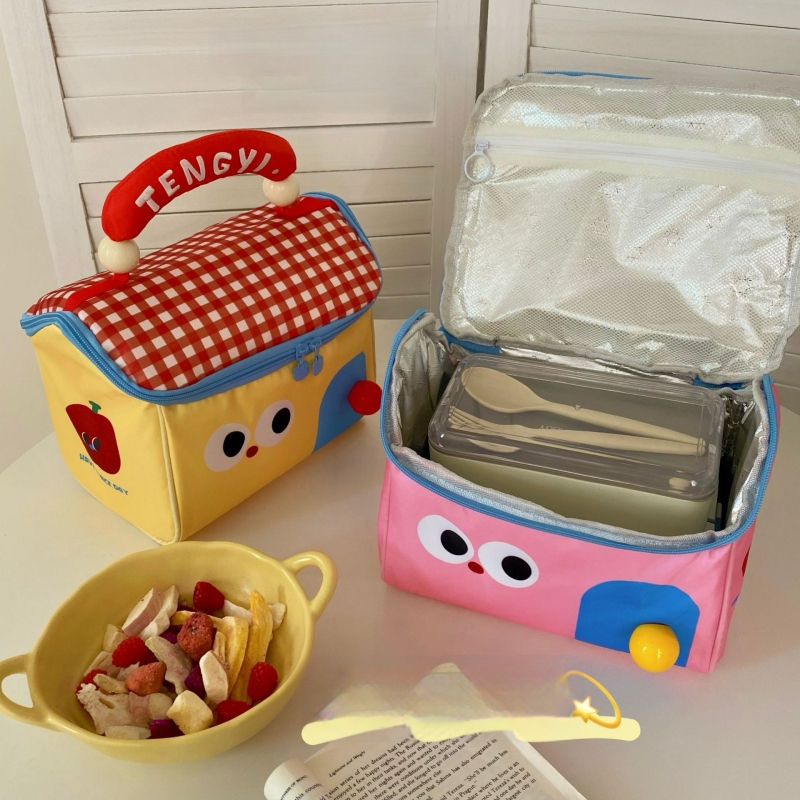 Geantă de machiaj cu design drăguț de casă mică, poliester, model anime, fără căptușeală, izolație, pliabilă (Poliester; Model anime; Fără căptușeală; Izolație; Pliabilă)