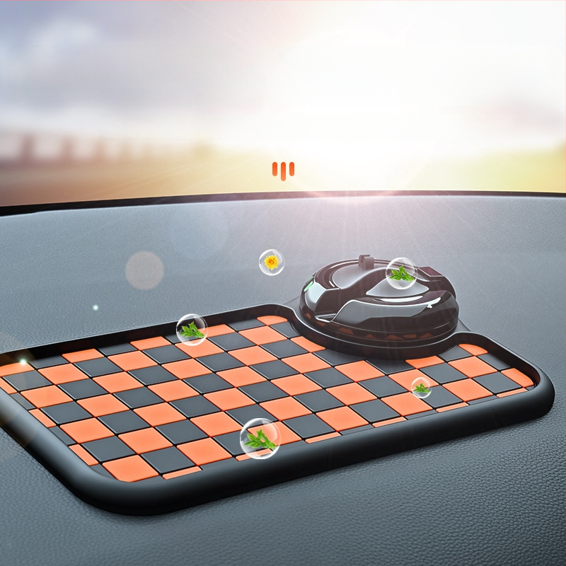 Baviss Többfunkciós csúszásmentes autómatrac telefontartóval és ideiglenes parkolótáblával, PVC (Termékkód: B-61)