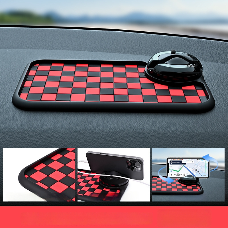 Baviss Többfunkciós csúszásmentes autómatrac telefontartóval és ideiglenes parkolótáblával, PVC (Termékkód: B-61)