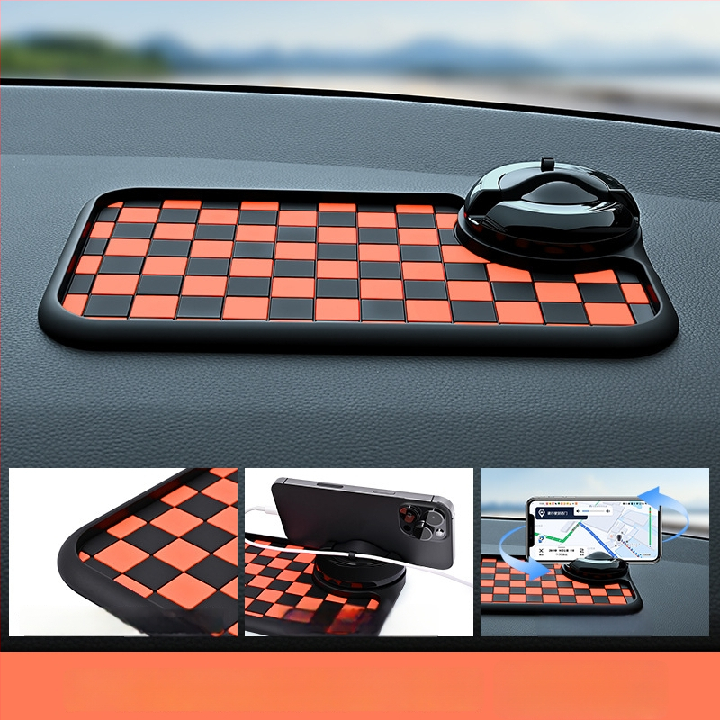 Baviss Többfunkciós csúszásmentes autómatrac telefontartóval és ideiglenes parkolótáblával, PVC (Termékkód: B-61)