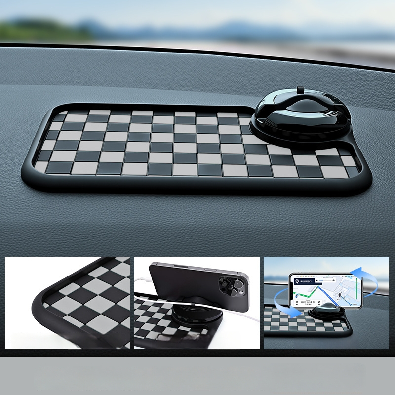 Baviss Többfunkciós csúszásmentes autómatrac telefontartóval és ideiglenes parkolótáblával, PVC (Termékkód: B-61)