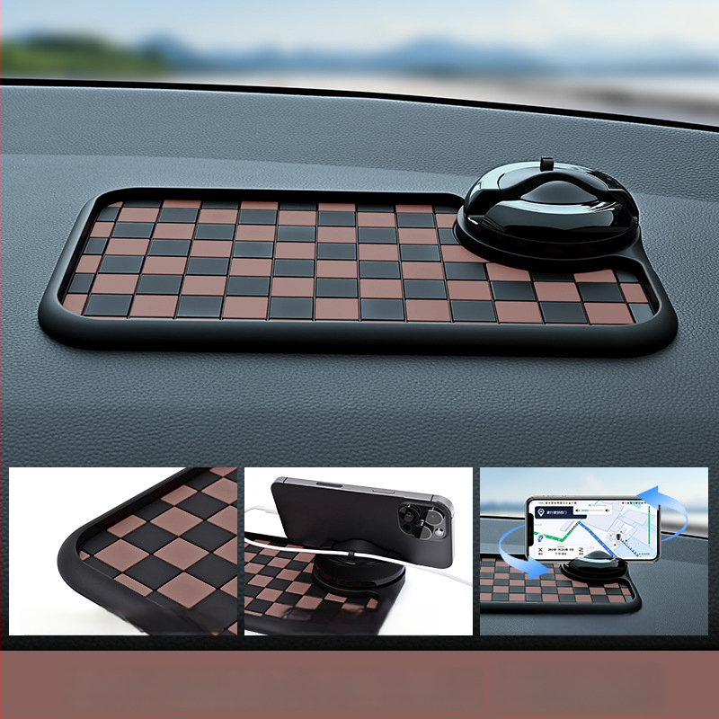 Baviss Többfunkciós csúszásmentes autómatrac telefontartóval és ideiglenes parkolótáblával, PVC (Termékkód: B-61)