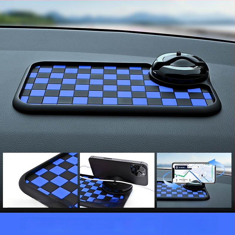 Baviss Többfunkciós csúszásmentes autómatrac telefontartóval és ideiglenes parkolótáblával, PVC (Termékkód: B-61)