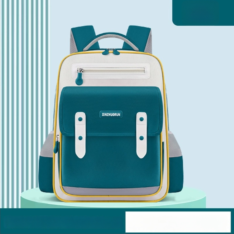 Korėjiečių stiliaus vaikų mokyklinė kuprinė 1–6 klasei, unisex, nailonas, kvėpuojanti, ultra lengva, stuburo apsauga, oro pagalvės pečių dirželiai