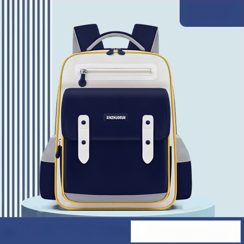 Korėjiečių stiliaus vaikų mokyklinė kuprinė 1–6 klasei, unisex, nailonas, kvėpuojanti, ultra lengva, stuburo apsauga, oro pagalvės pečių dirželiai