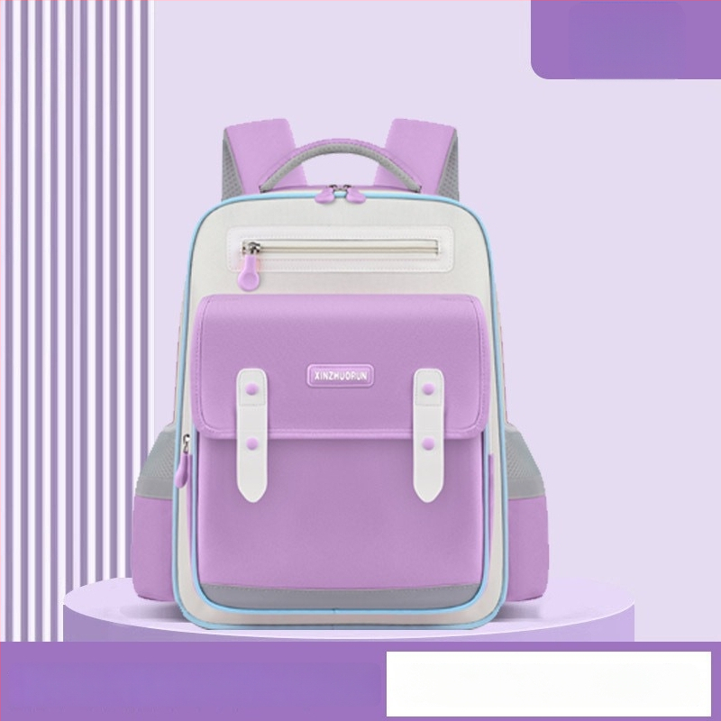 Korėjiečių stiliaus vaikų mokyklinė kuprinė 1–6 klasei, unisex, nailonas, kvėpuojanti, ultra lengva, stuburo apsauga, oro pagalvės pečių dirželiai