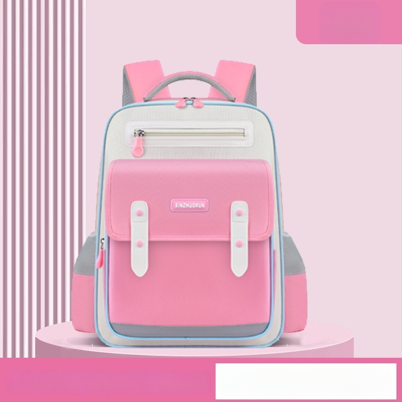 Korėjiečių stiliaus vaikų mokyklinė kuprinė 1–6 klasei, unisex, nailonas, kvėpuojanti, ultra lengva, stuburo apsauga, oro pagalvės pečių dirželiai