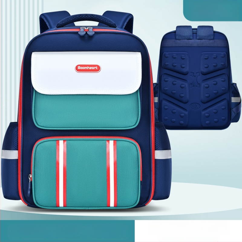 Korėjiečių stiliaus vaikų mokyklinė kuprinė 1–6 klasei, unisex, nailonas, kvėpuojanti, ultra lengva, stuburo apsauga, oro pagalvės pečių dirželiai