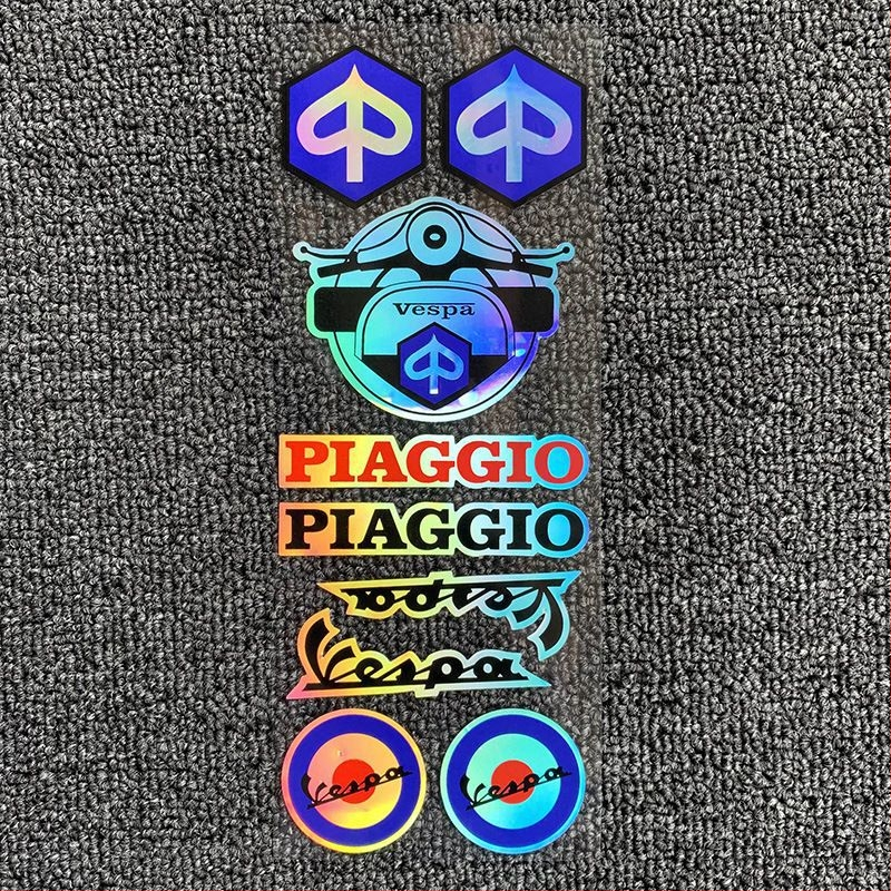 Motocikla un ķivere uzlīmju komplekts ar atstarojumu lāzera efektu, sacensību sponsoru uzlīmēm