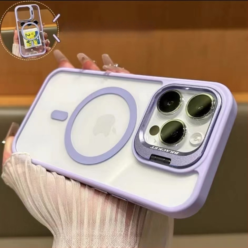 Калъф за телефон с невидим държател за лещи и магнитен филм за лещи, акрил, горещо пресован, антиизносоустойчив, против падане, антиотпечатъци, персонализируем, за модел 6043716