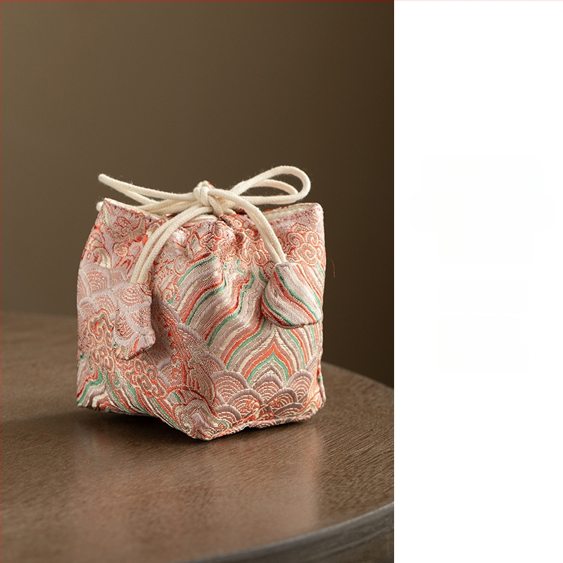 Teaceremonia kiegészítők tároló táskája – hordozható szövet tea készlet táska, Daantang, új kínai stílus