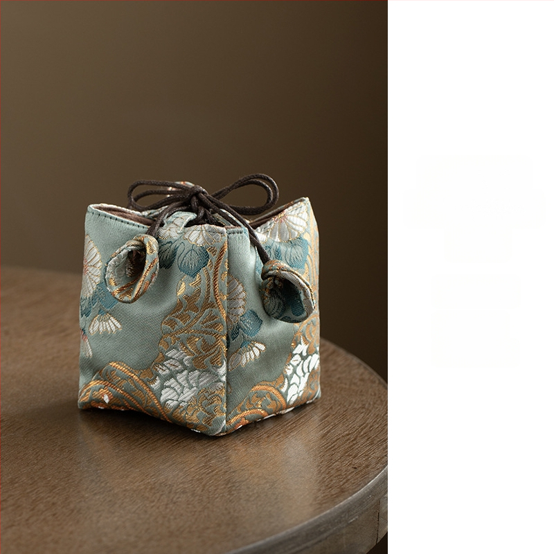 Teaceremonia kiegészítők tároló táskája – hordozható szövet tea készlet táska, Daantang, új kínai stílus