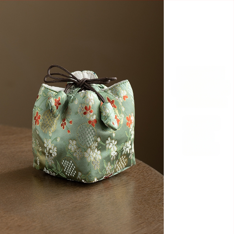 Teaceremonia kiegészítők tároló táskája – hordozható szövet tea készlet táska, Daantang, új kínai stílus