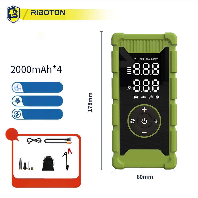 Автомобилен стартер с вградена въздушна помпа – 12V, 720A, 35 л/мин, 80W, цифров дисплей